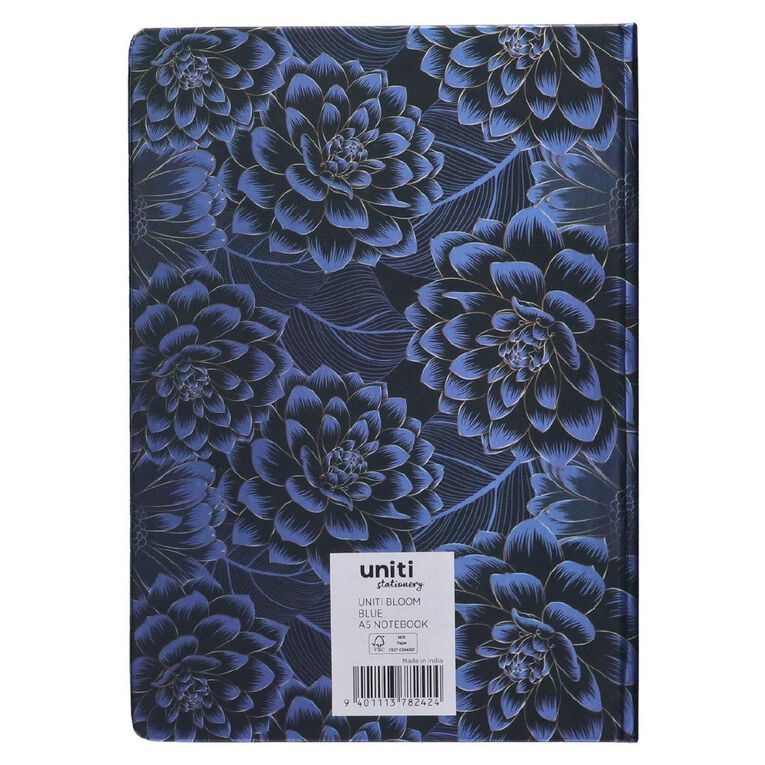 Uniti Stationery Bloom Blue A5 Notebook