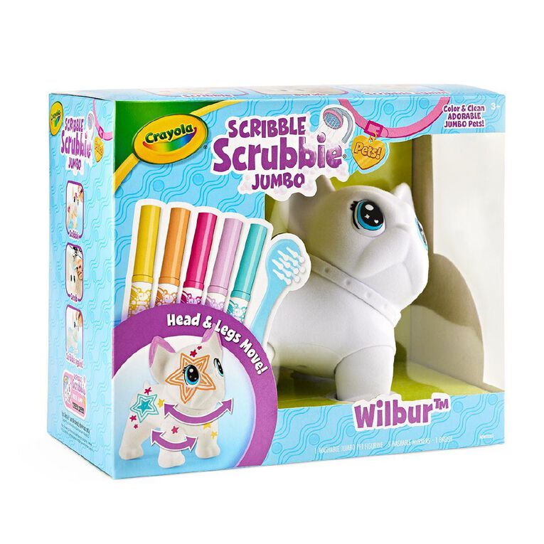 Crayola Scribble Scrubbie Poseable Jumbo Pet - Wilbur