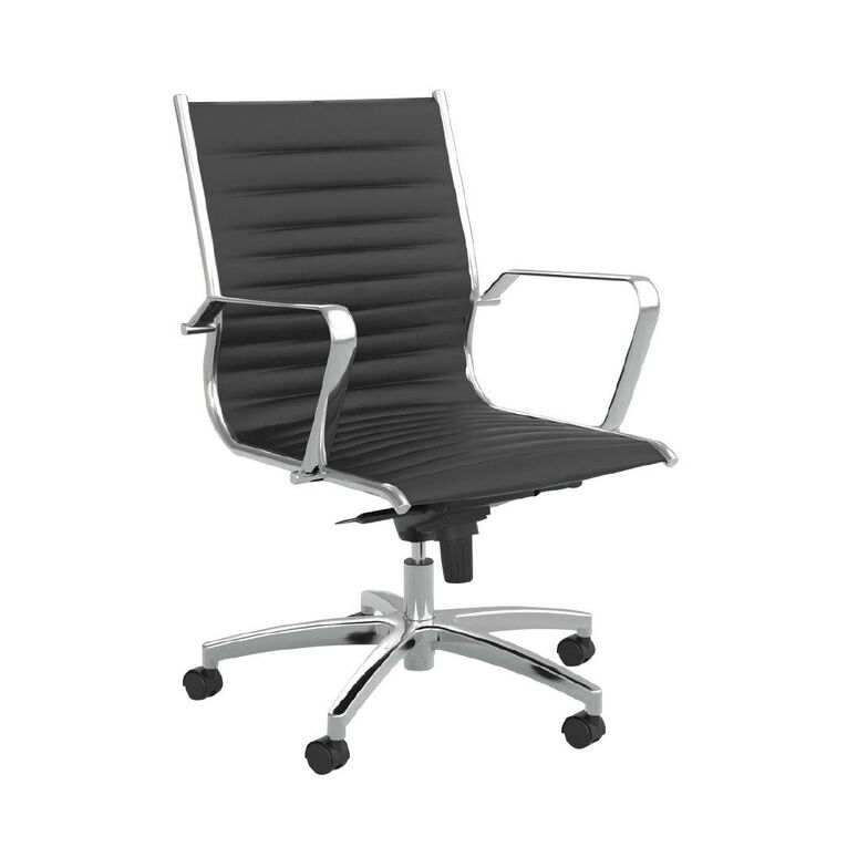 Knights Knight Metro Midback Chair PU Black