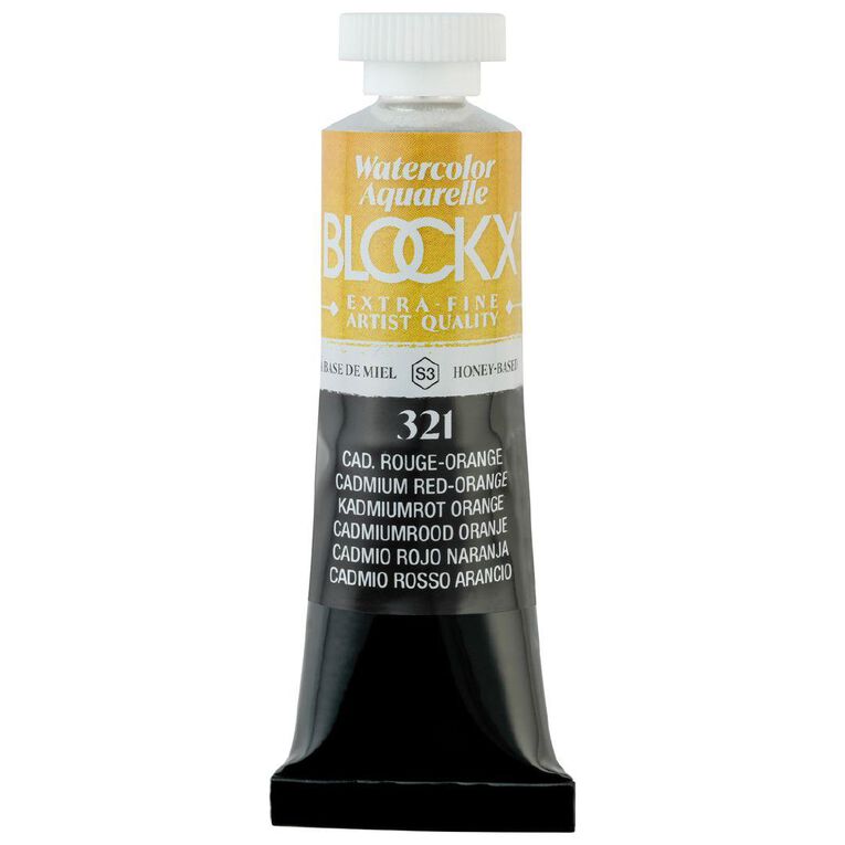 BLOCKX Watercolour Tube 15ml S3 321 Cadmium Red Orange Orange