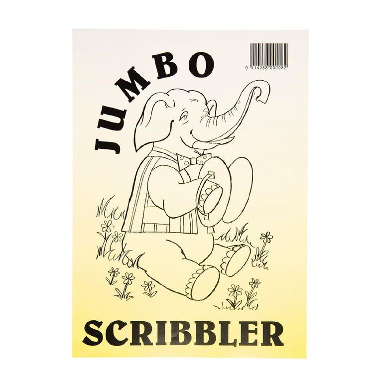 WS Jumbo Scribbler Jotter Pad 120 Leaf White A4