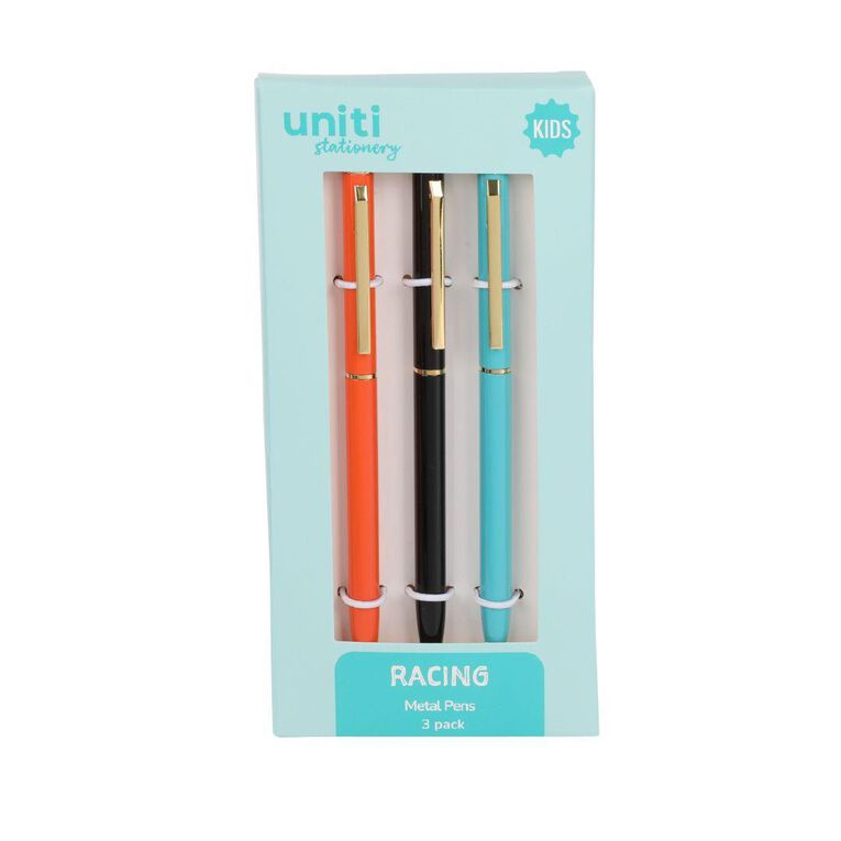 Uniti Kids Racing 3 Pack Metal Pen