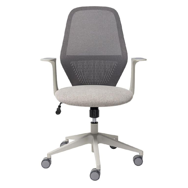 Buro Seating Mondo Soho Chair Light Grey Mesh With Arms