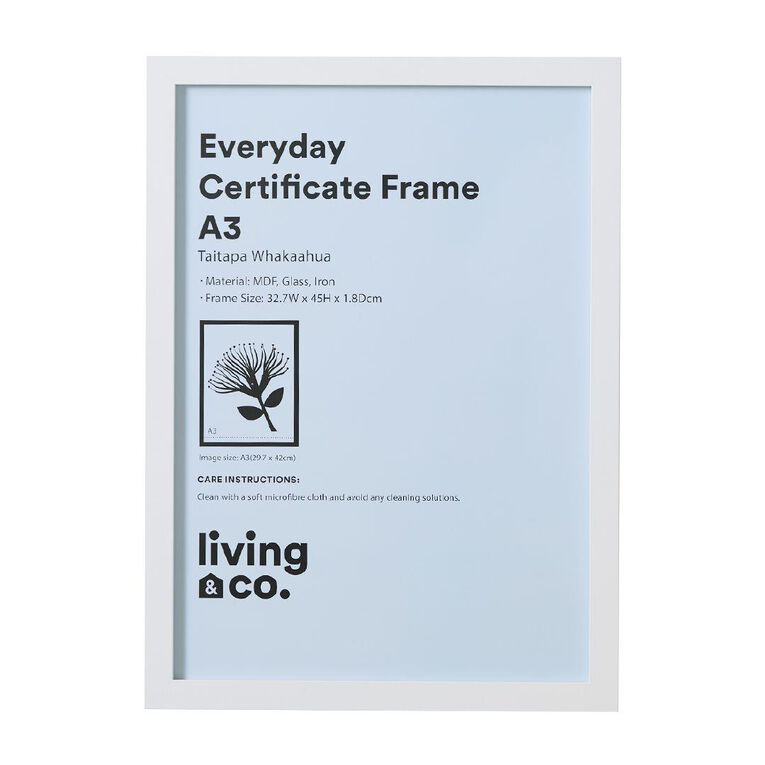 Living & Co Everyday Certificate Frame White