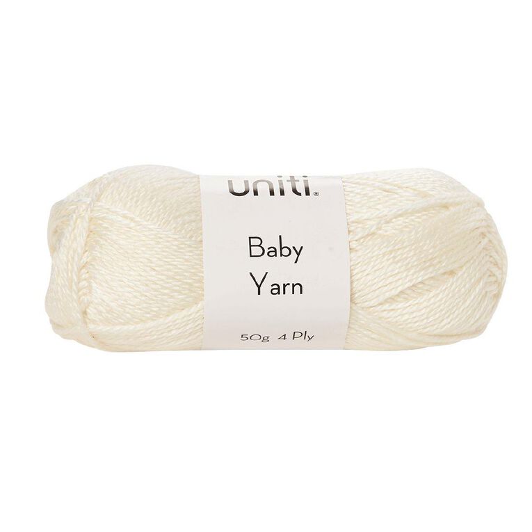 Uniti 4-ply Baby Acrylic Yarn Cream 50g