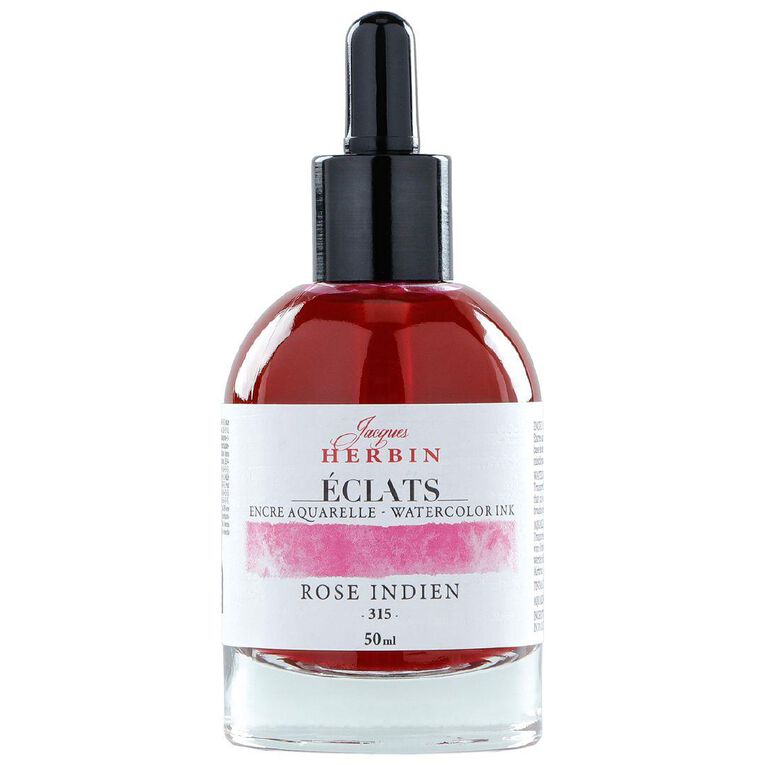 Jacques Herbin Eclats Watercolour Ink 315 50ml Indian Pink Pink