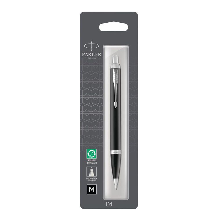 Parker IM Black Trim Ball Pen Blue