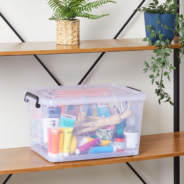 Living & Co Rolling Organiser 27L Clear