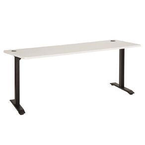 Jasper J Emerge Straight Desk 1800 Black Legs White Top