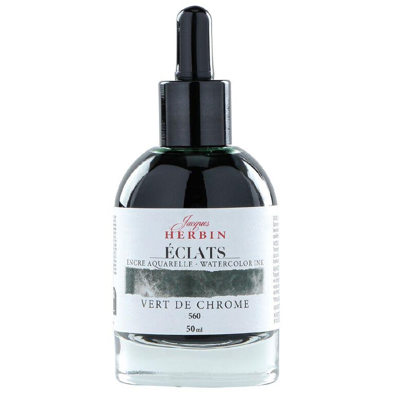 Jacques Herbin Eclats Watercolour Ink 560 Chrome Green 50ml