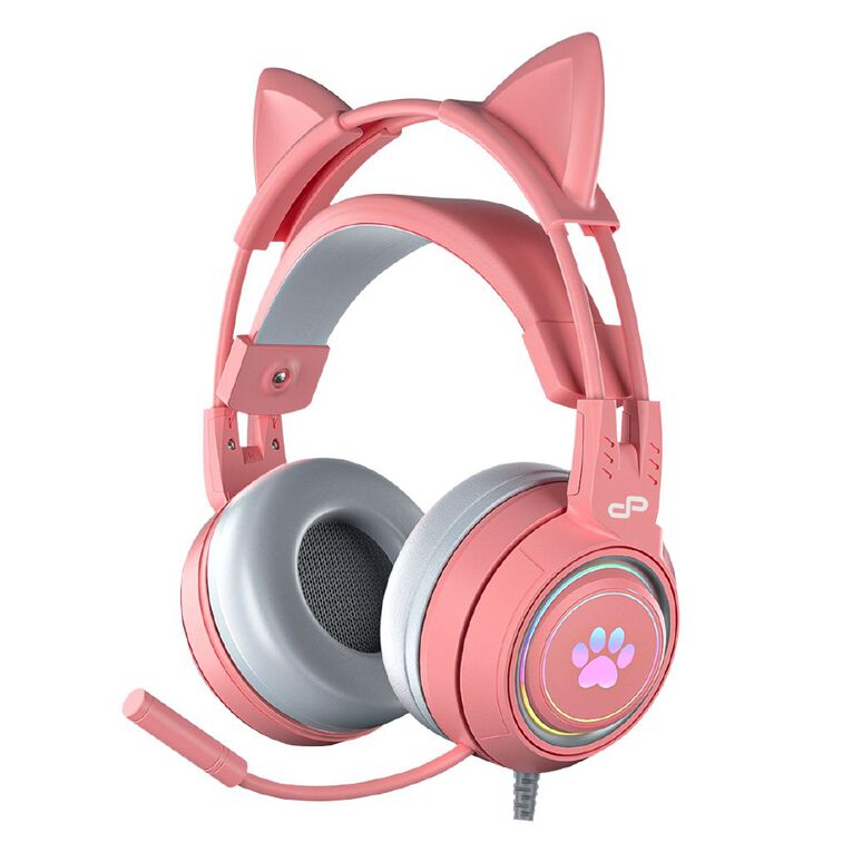 PowerPlay Cat RGB Gaming Headset Pink