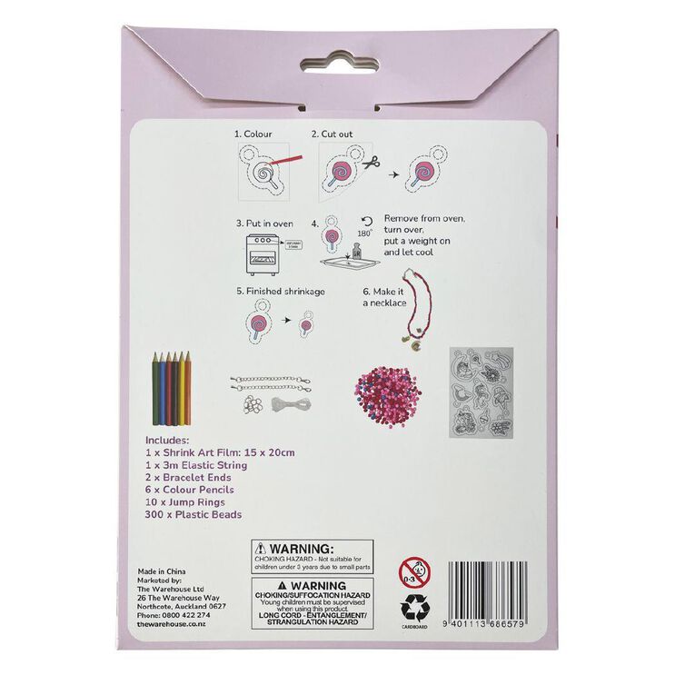 Uniti Kids Shrink Art Necklace Kit