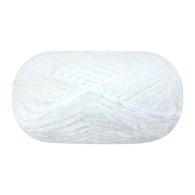 Birch Velvet Yarn 100% Polyester 100G White