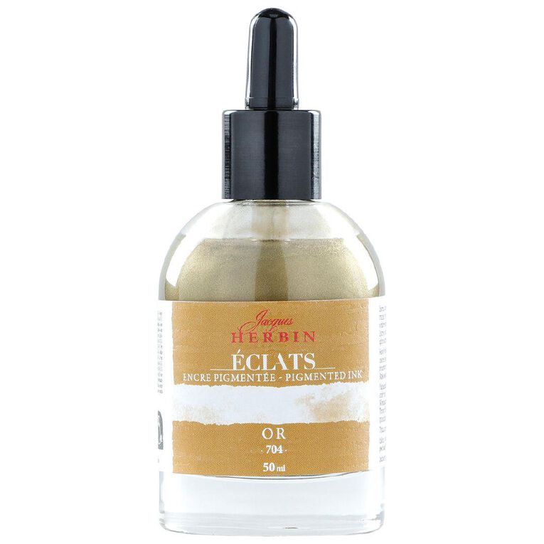 Jacques Herbin Eclats Pigmented Ink Gold 50ml