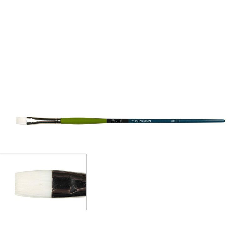 Princeton Snap Brush Long Handle Taklon Bright 6 White