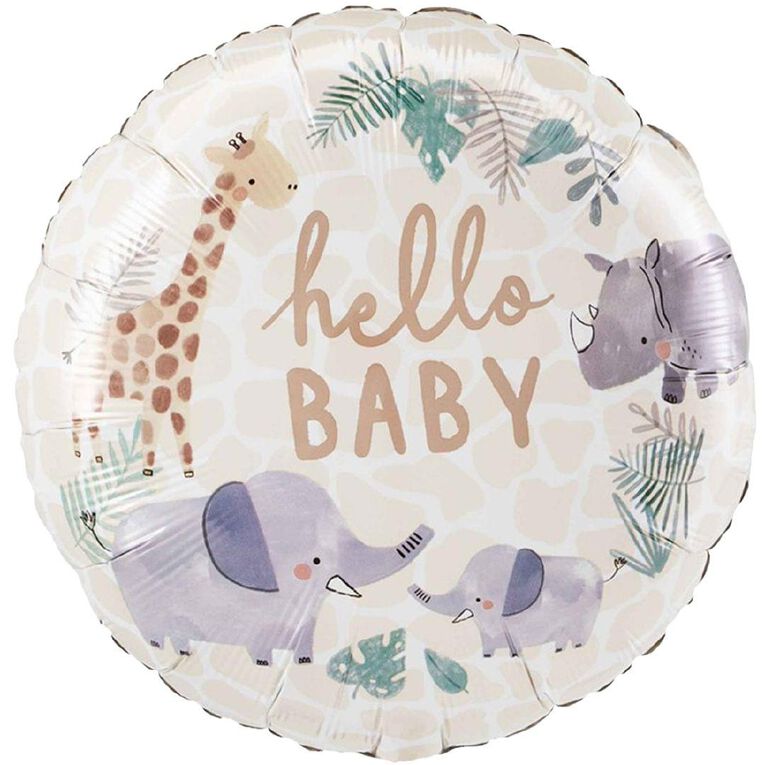 Anagram 45cm Standard Hello Baby Jungle Balloon