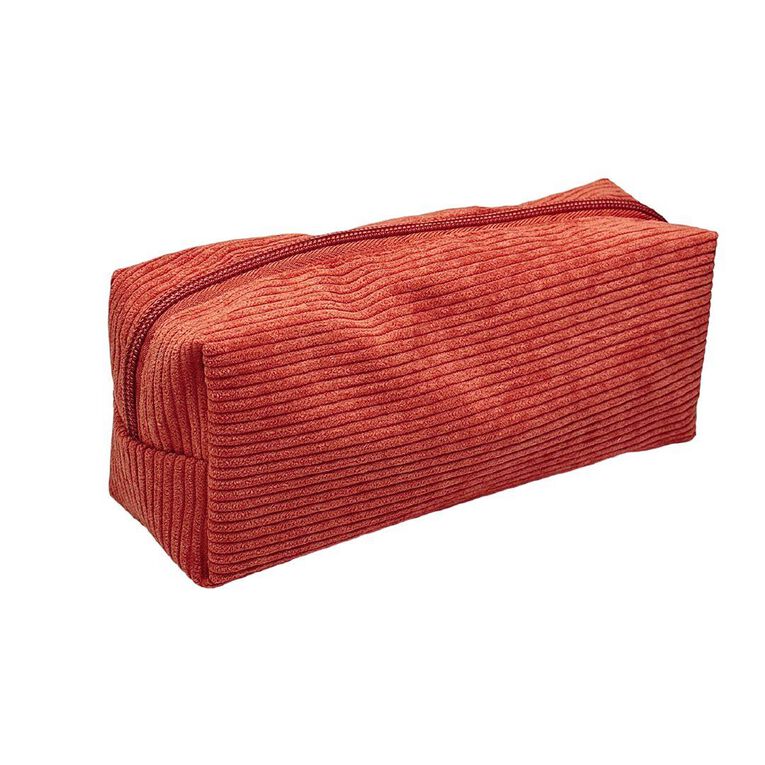 Uniti Stationery Corduroy Pencil Case Orange