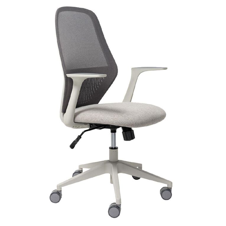 Buro Seating Mondo Soho Chair Light Grey Mesh With Arms