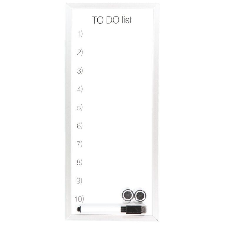 WS Magnetic Dry Erase To Do Board 152mm x 355mm