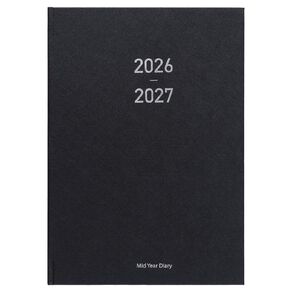 WS Mid Year Diary Black Week To View A4 26-27