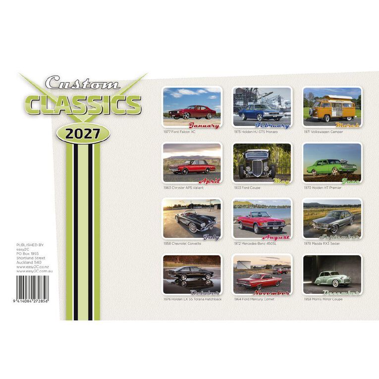 Easy2C 2027 Classic Car Calendar