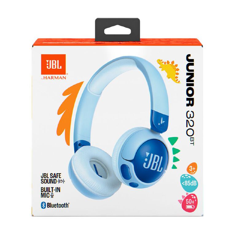 JBL Junior 320BT Wireless On-Ear Kids Headphones - Blue Blue