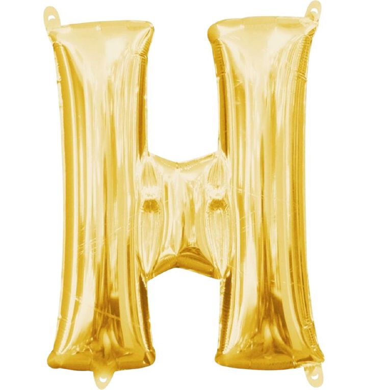 Anagram Small-Size Air Letter H Gold Balloon