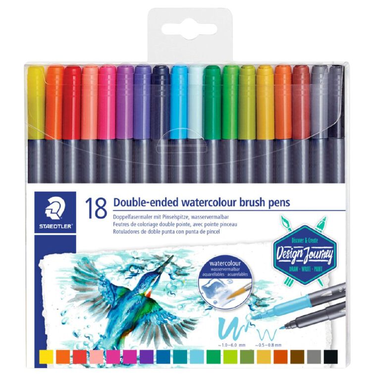 Staedtler Design Journey Double-ended Brush Pens 18 Pack
