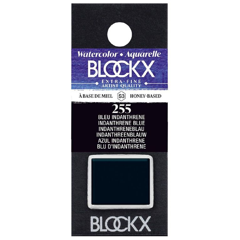 BLOCKX Watercolour Half Pan S3 255 Indanthrene Blue