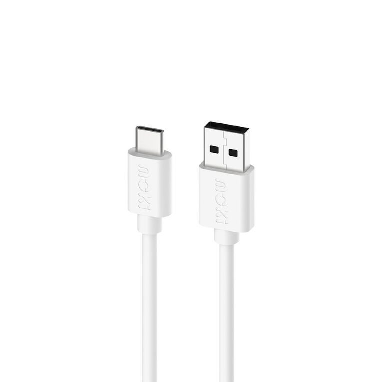 Moki USB-A to USB-C SynCharge Cable 1m - Classic White