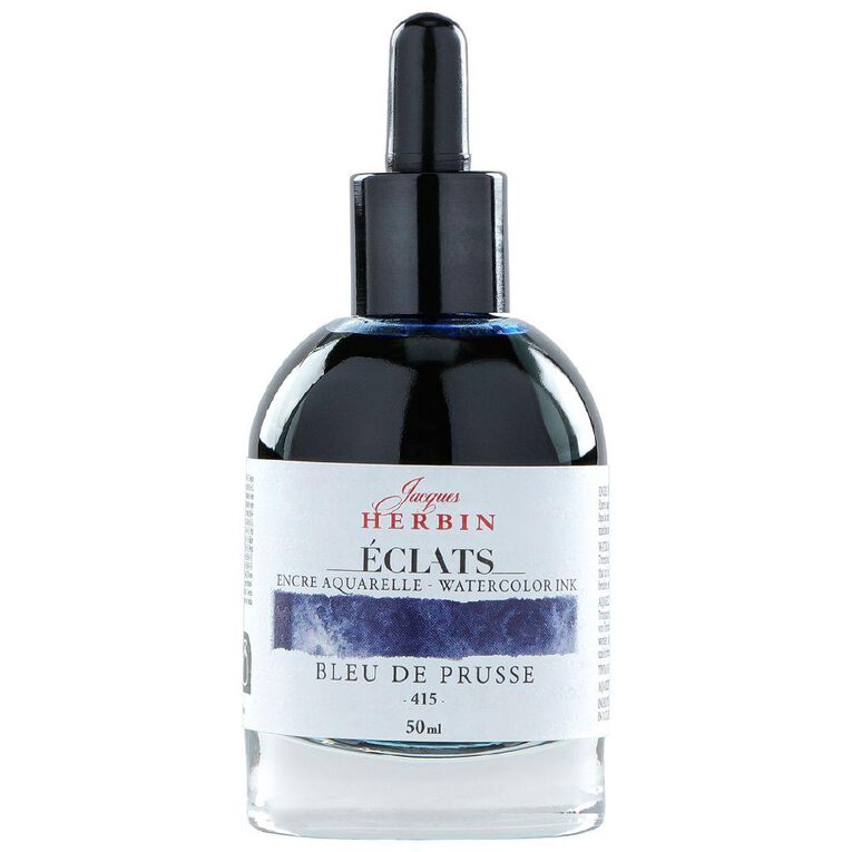 Jacques Herbin Eclats Watercolour Ink 415 Prussian Blue 50ml