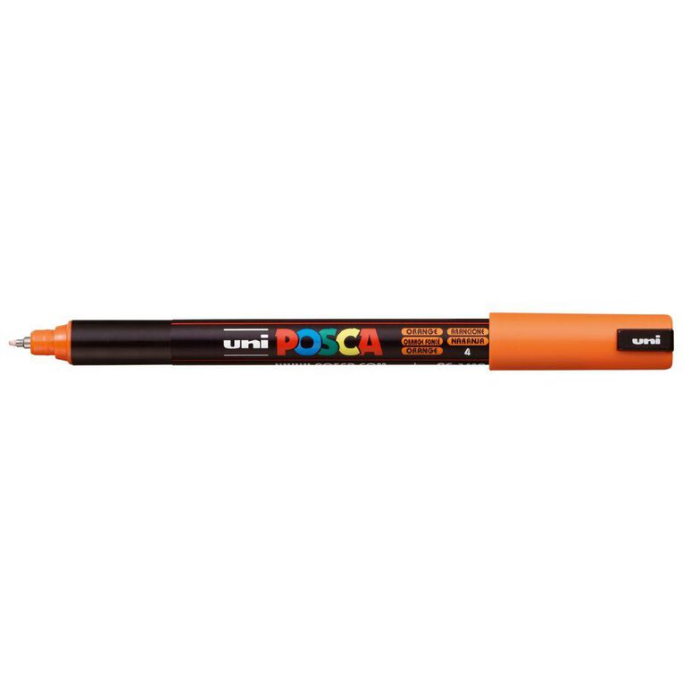 Uni Posca Marker 0.7mm Ultra-Fine Pin Tip Orange