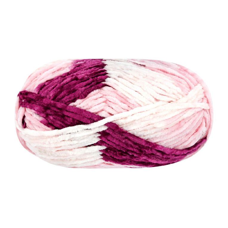 Birch Velvet Yarn 100% Polyester 100G Print Wine Mix