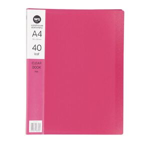WS Clear Book 40 Leaf Red A4