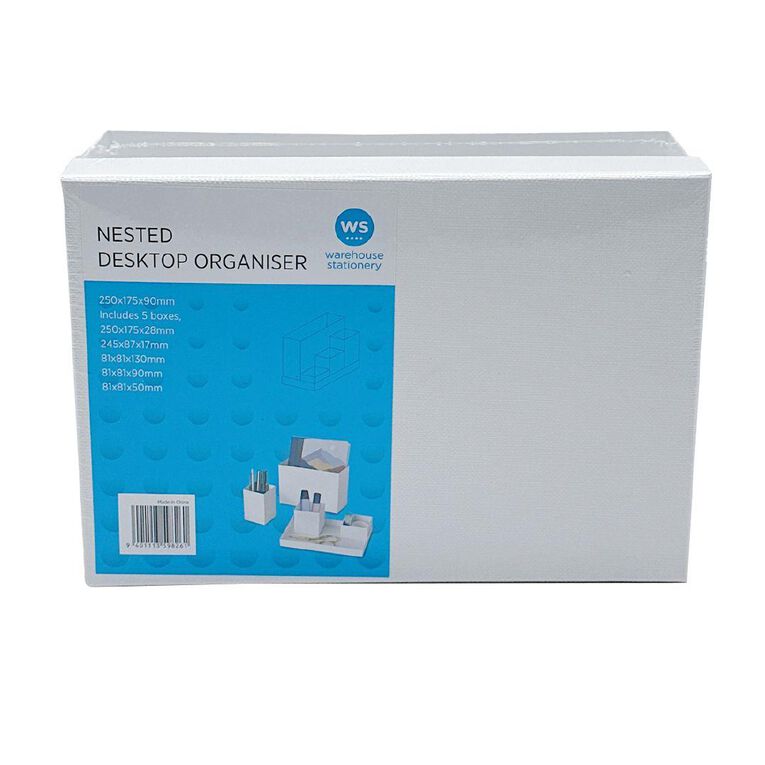 WS Nested Deskstop Organiser White