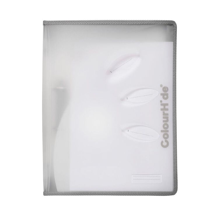 ColourHide Ring Zipper Binder Clear