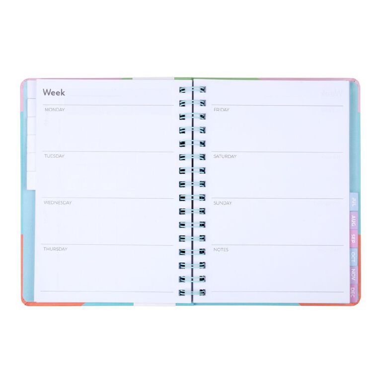 WS Undated Planner With Months Multi-Coloured