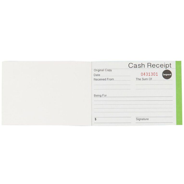 WS Receipt Book NCR 50 Leaf A6 Green Mid