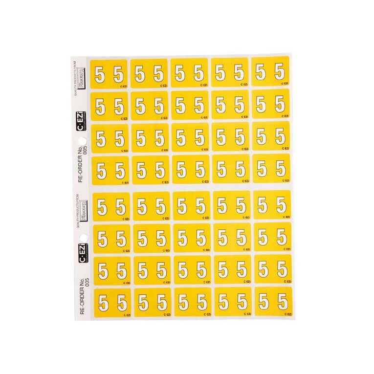 Filecorp Coloured Labels 5 Yellow Mid