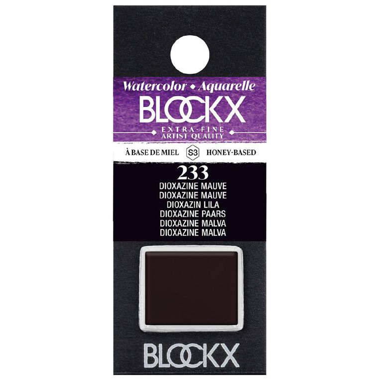 BLOCKX Watercolour Half Pan S3 233 Dioxazine Mauve