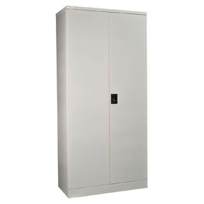 Firstline Cupboard Large Metal 4 Shelves Silver
