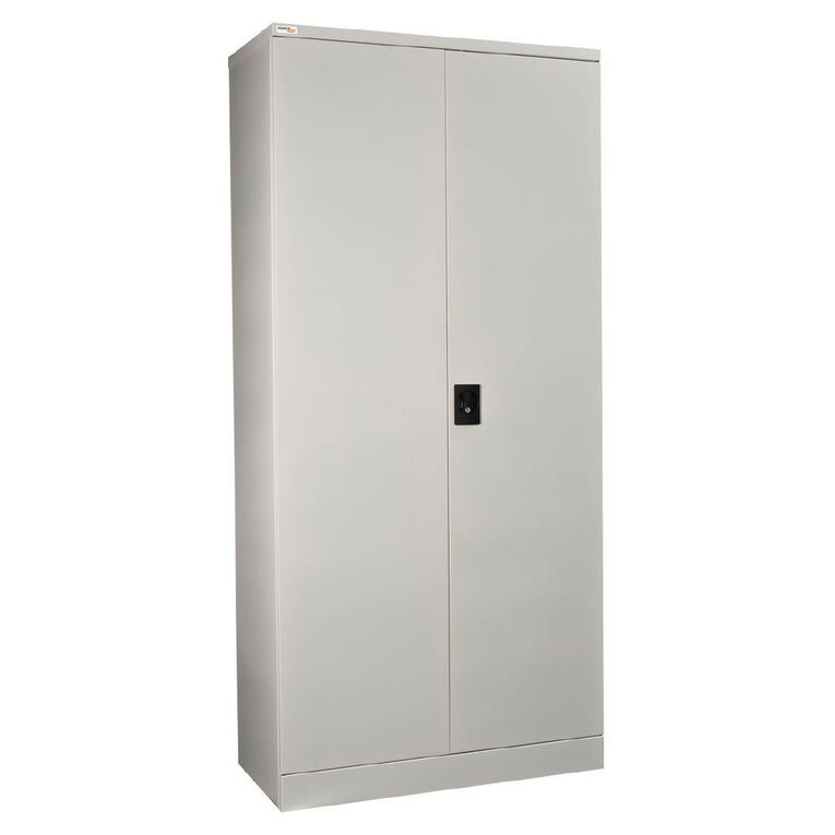 Firstline Cupboard Large Metal 4 Shelves Silver