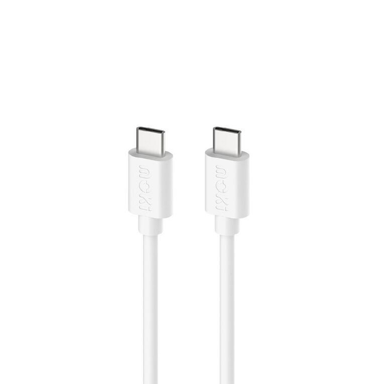 Moki USB-C to USB-C SynCharge Cable 1m - Classic White