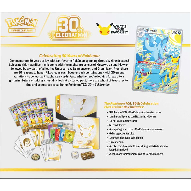 Pokemon 30th Celebration Elite Trainer Box - 1 PER Customer
