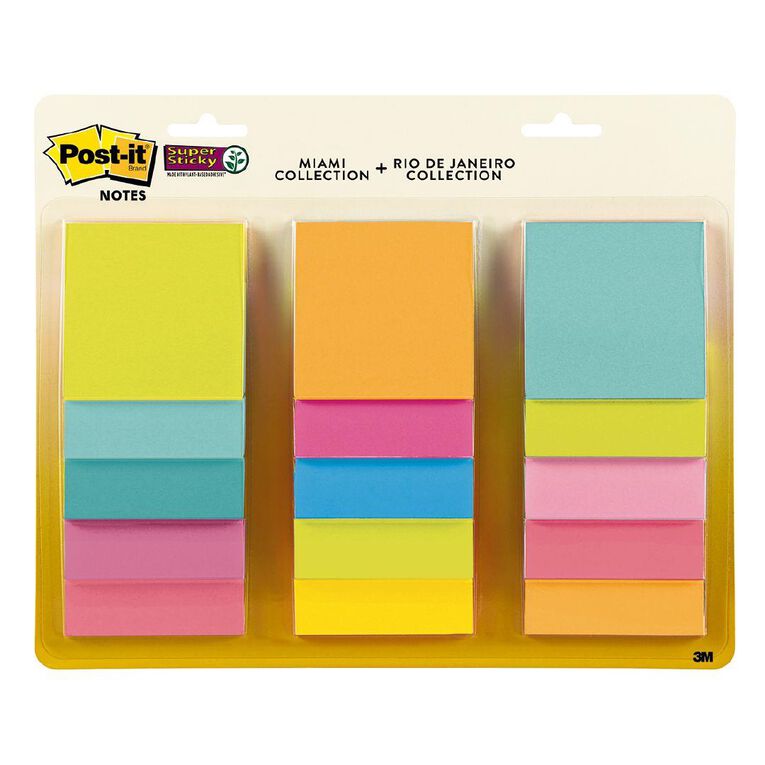 Post-It 654-15SSMULT12 Bright Notes 76mm X 76mm