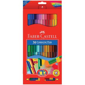 Faber-Castell Connector Felt Tip Markers Cardboard Wallet of 30