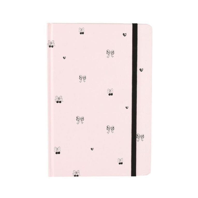Uniti Stationery Urban Noir Bow & Cherry Hard Cover Notebook