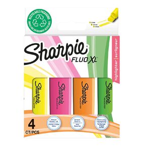 Sharpie Fluo XL Highlighter Assorted 4 Pack