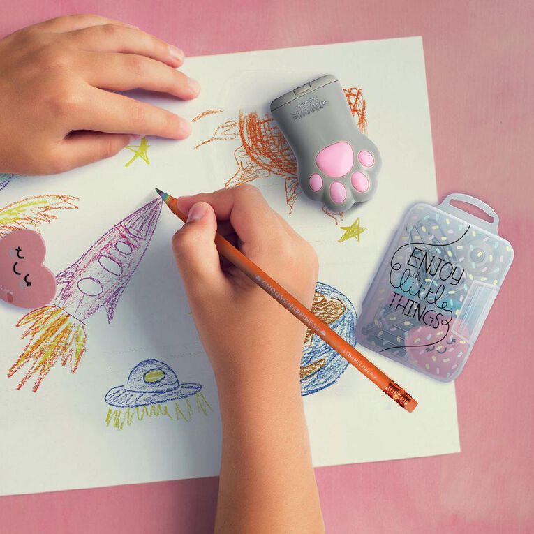 Legami Pencil Sharpener With Container Meow Pink