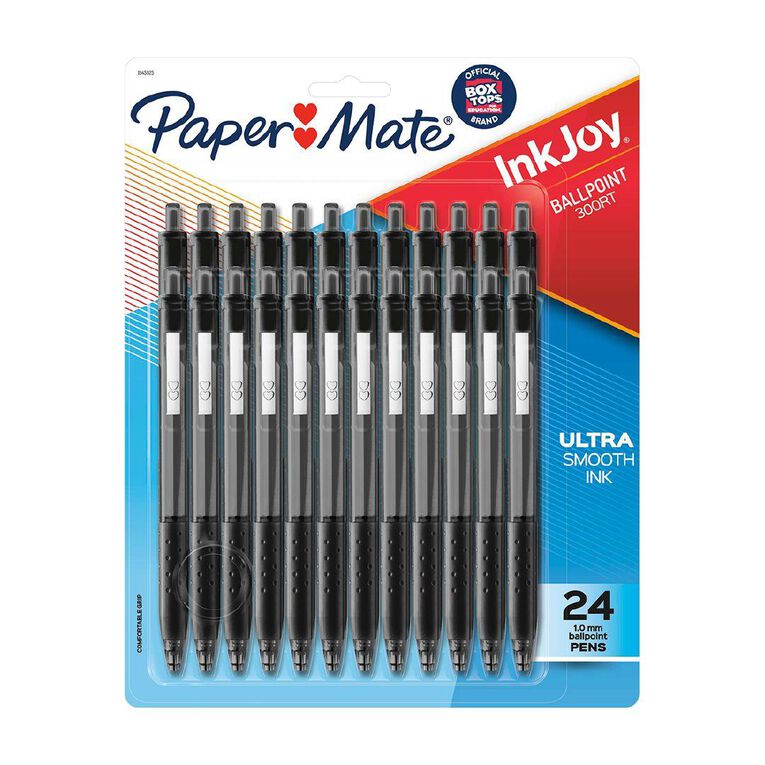 Paper Mate 300RT Retractable 1.0mm Ballpoint Pen 24 Pack Black